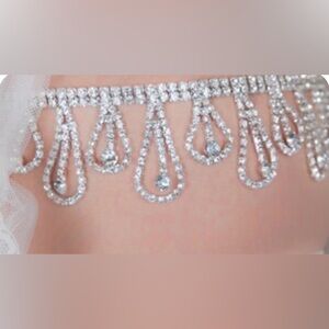 Handmade Wedding Garter with Crystals